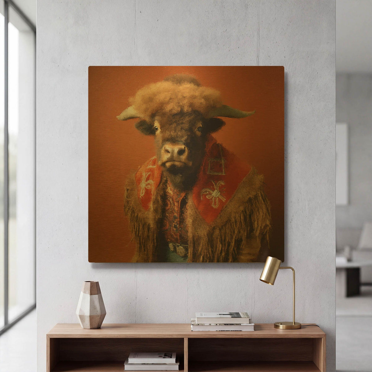 'Buffalo Bob' By Sean Parnell Gold Metal Wall Art