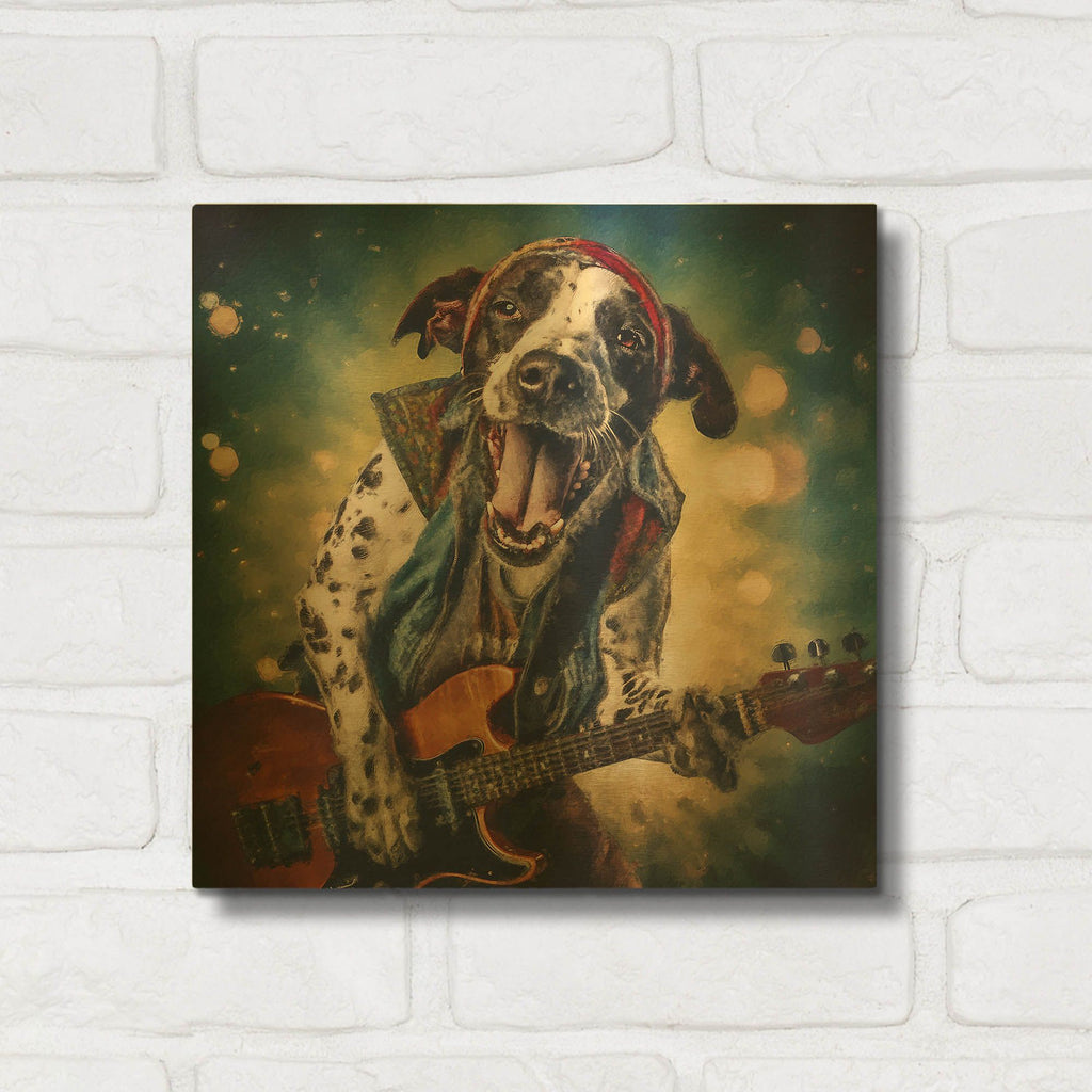 'Canine Richards' By Sean Parnell Gold Metal Wall Art