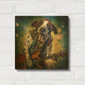 'Canine Richards' By Sean Parnell Gold Metal Wall Art