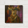 'Captain Antler' By Sean Parnell Gold Metal Wall Art