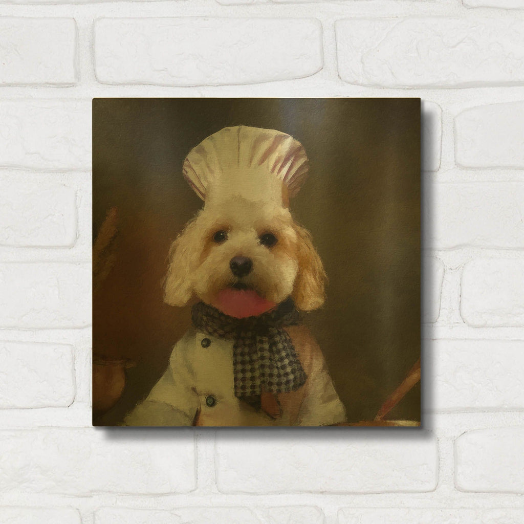 'Chef Bark' By Sean Parnell Gold Metal Wall Art