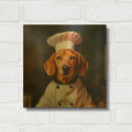 'Chef Woof' By Sean Parnell Gold Metal Wall Art