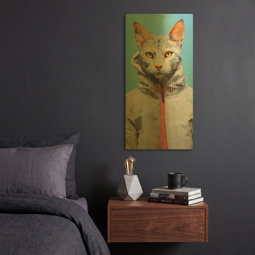 'Cool Cat 1' By Sean Parnell Gold Metal Wall Art