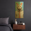 'Cool Cat 1' By Sean Parnell Gold Metal Wall Art