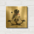 'Cosmic Yoga' By Sean Parnell Gold Metal Wall Art