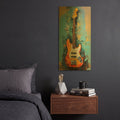 'Fender Bass 2' By Sean Parnell Gold Metal Wall Art