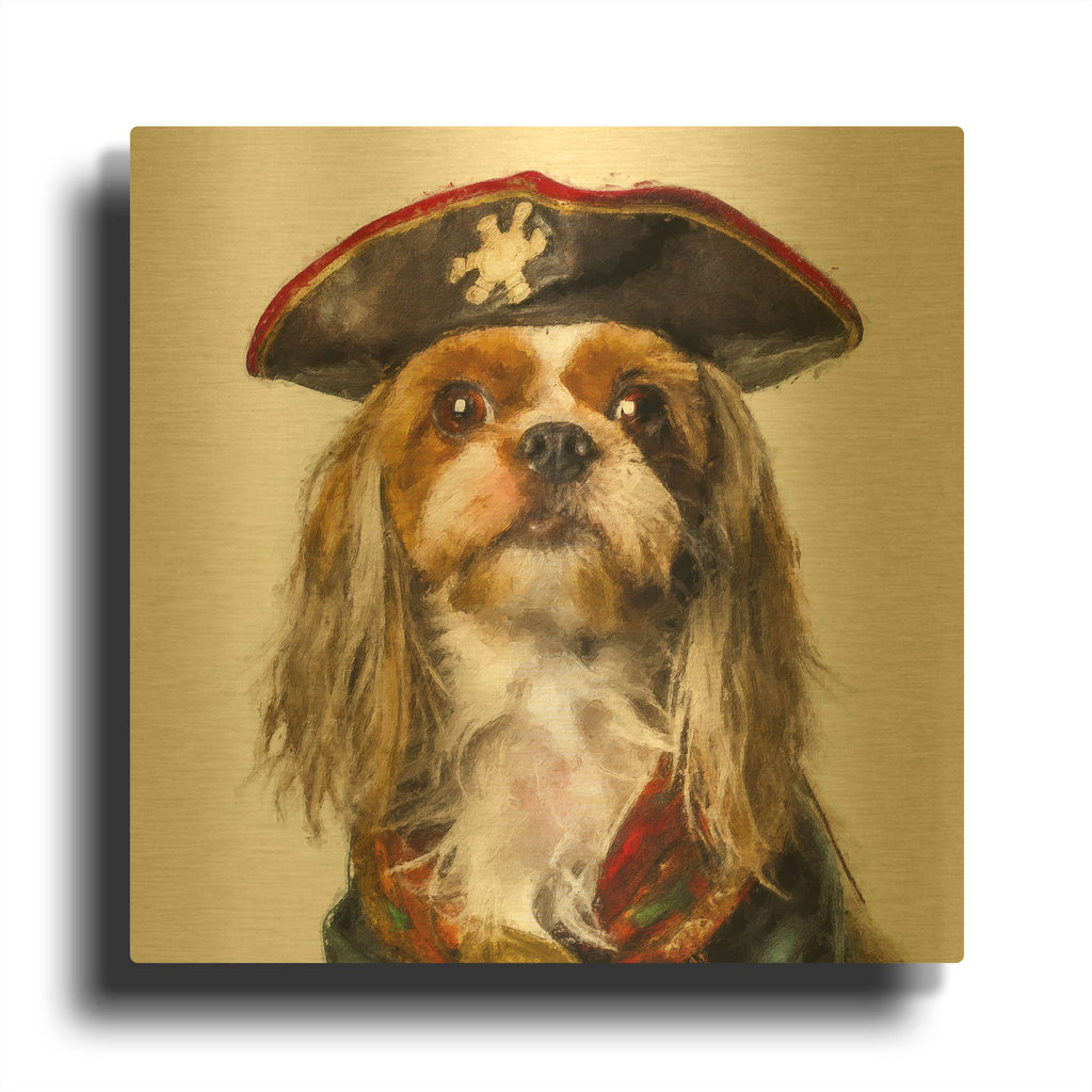'Fluffy' By Sean Parnell Gold Metal Wall Art