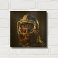 'Football 2' By Sean Parnell Gold Metal Wall Art