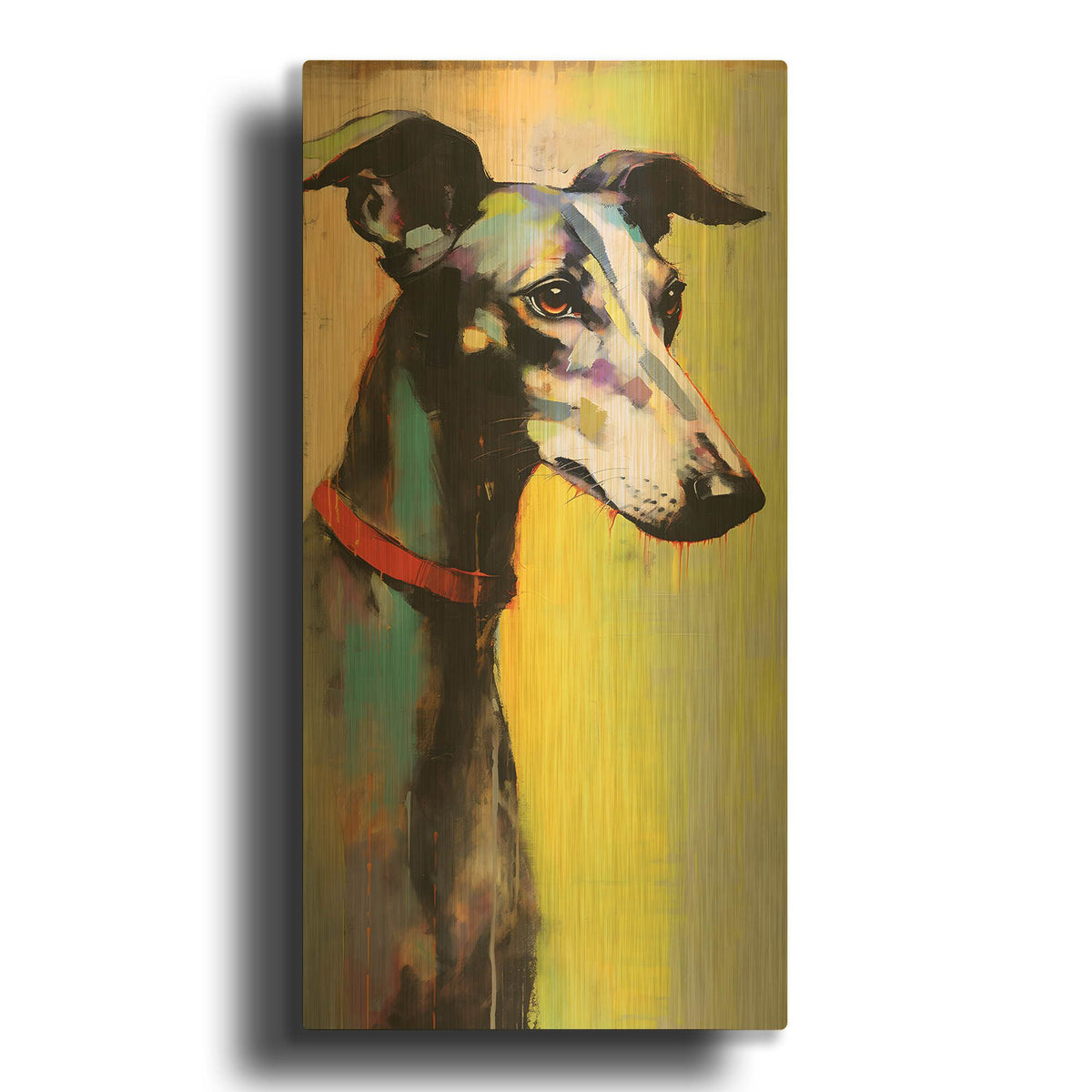 'Greyhound 1' By Sean Parnell Gold Metal Wall Art
