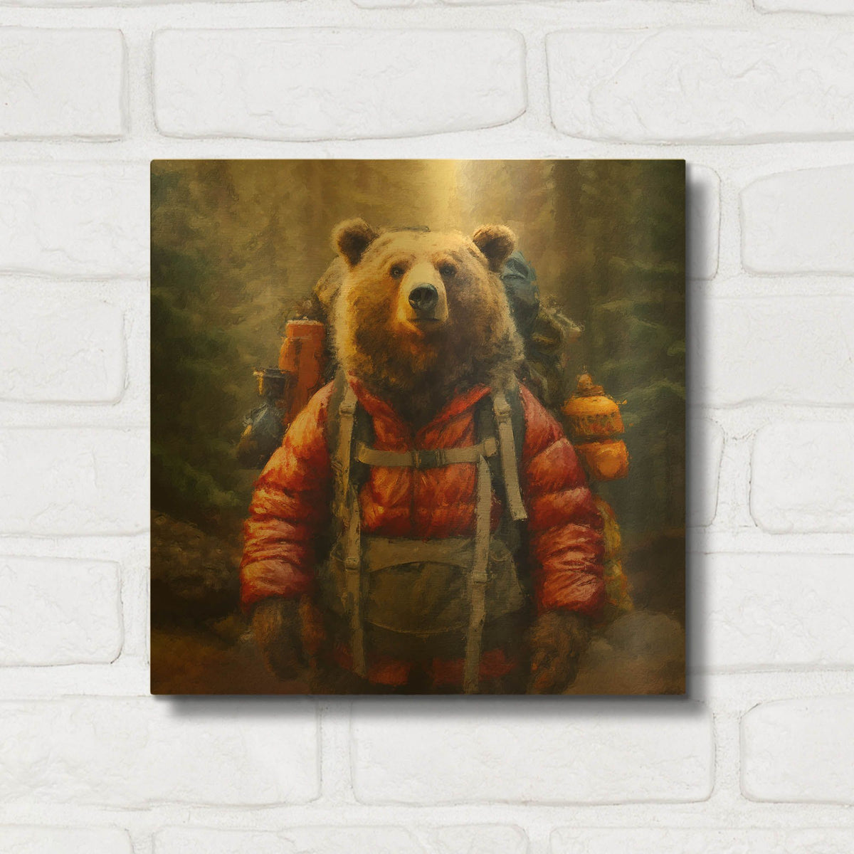 'Hike 4' By Sean Parnell Gold Metal Wall Art