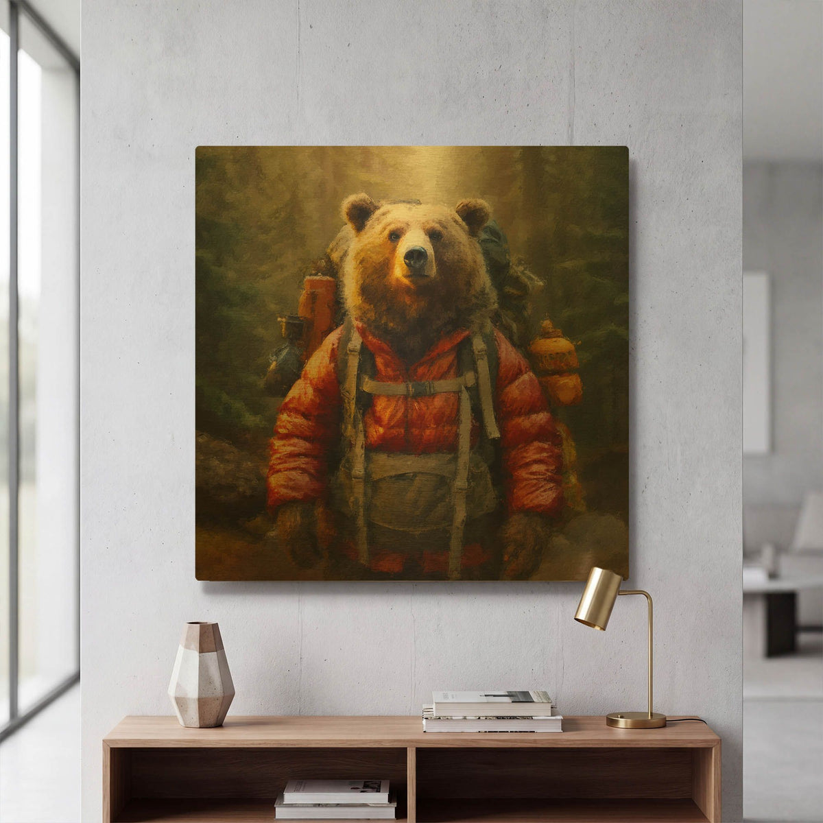 'Hike 4' By Sean Parnell Gold Metal Wall Art