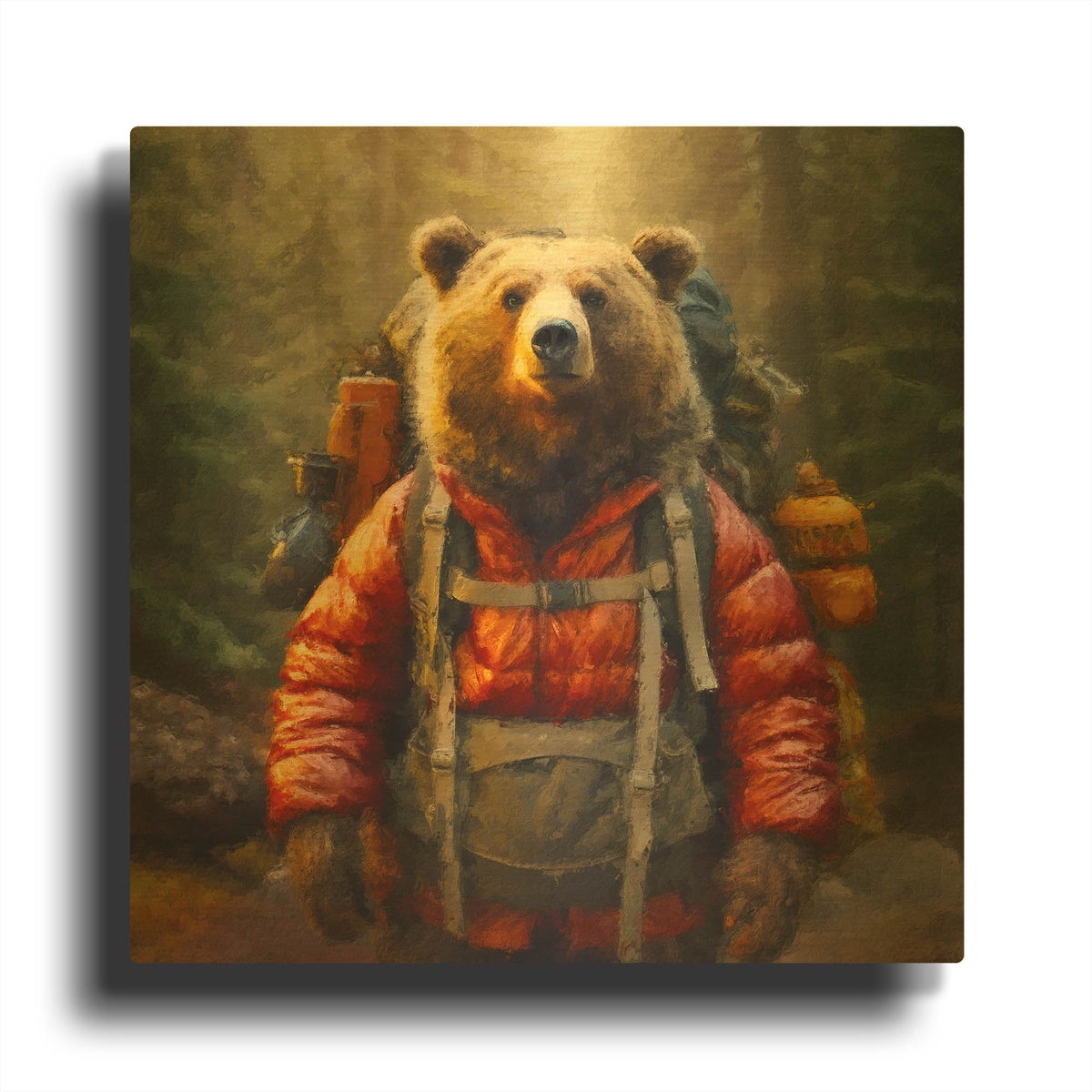 'Hike 4' By Sean Parnell Gold Metal Wall Art