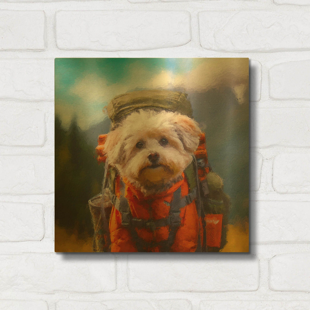 'Hiker' By Sean Parnell Gold Metal Wall Art