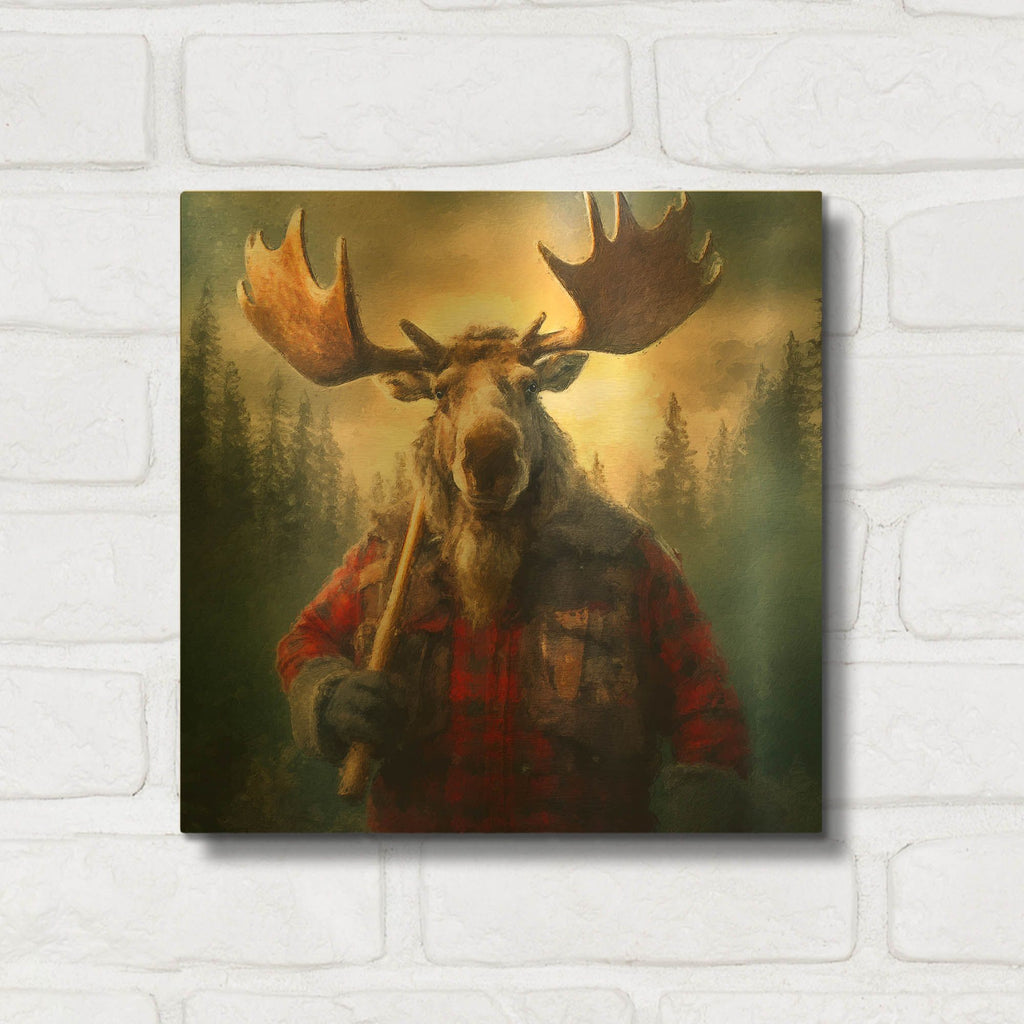 'Lumberjack' By Sean Parnell Gold Metal Wall Art
