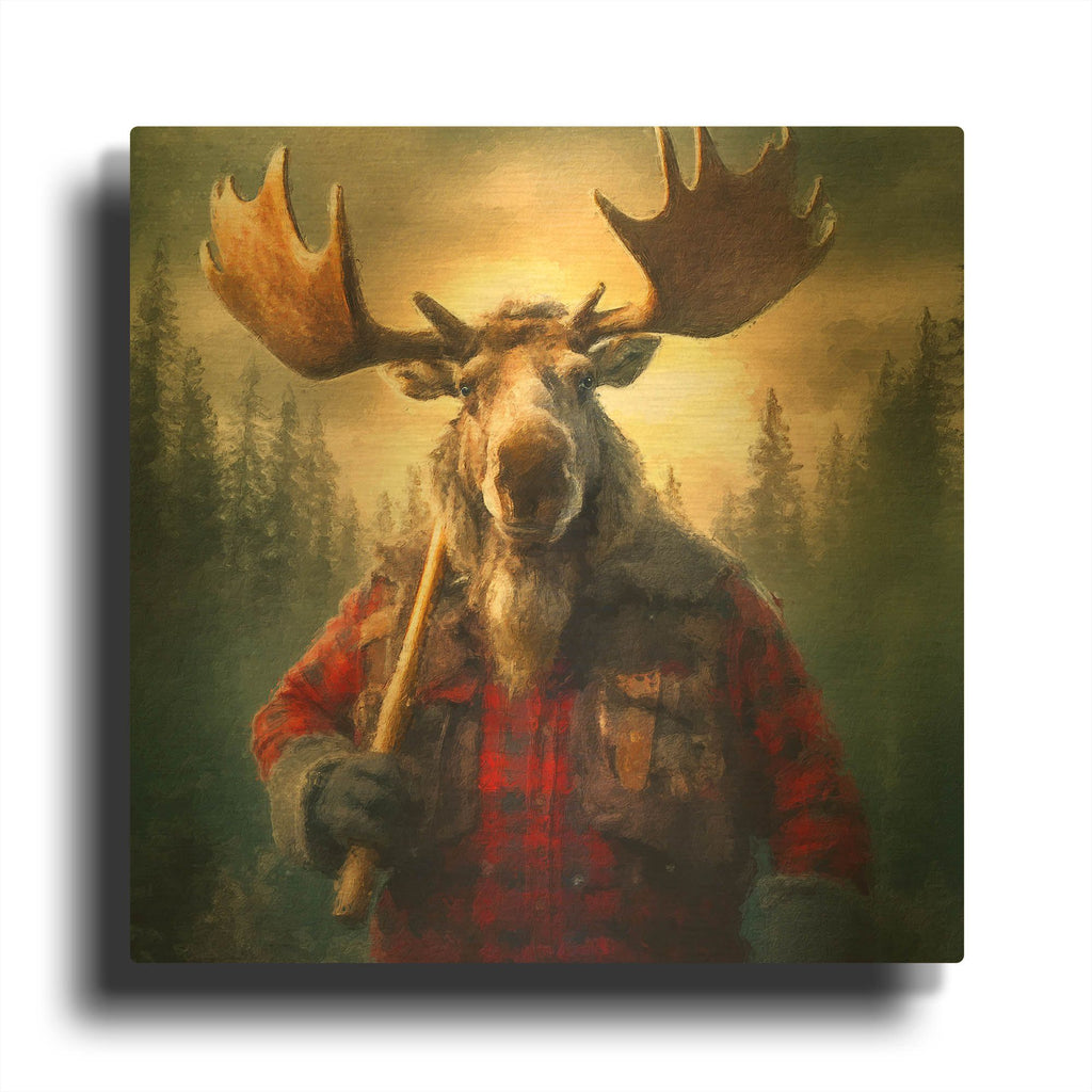 'Lumberjack' By Sean Parnell Gold Metal Wall Art