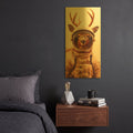 'Mars Needs Deer' By Sean Parnell Gold Metal Wall Art