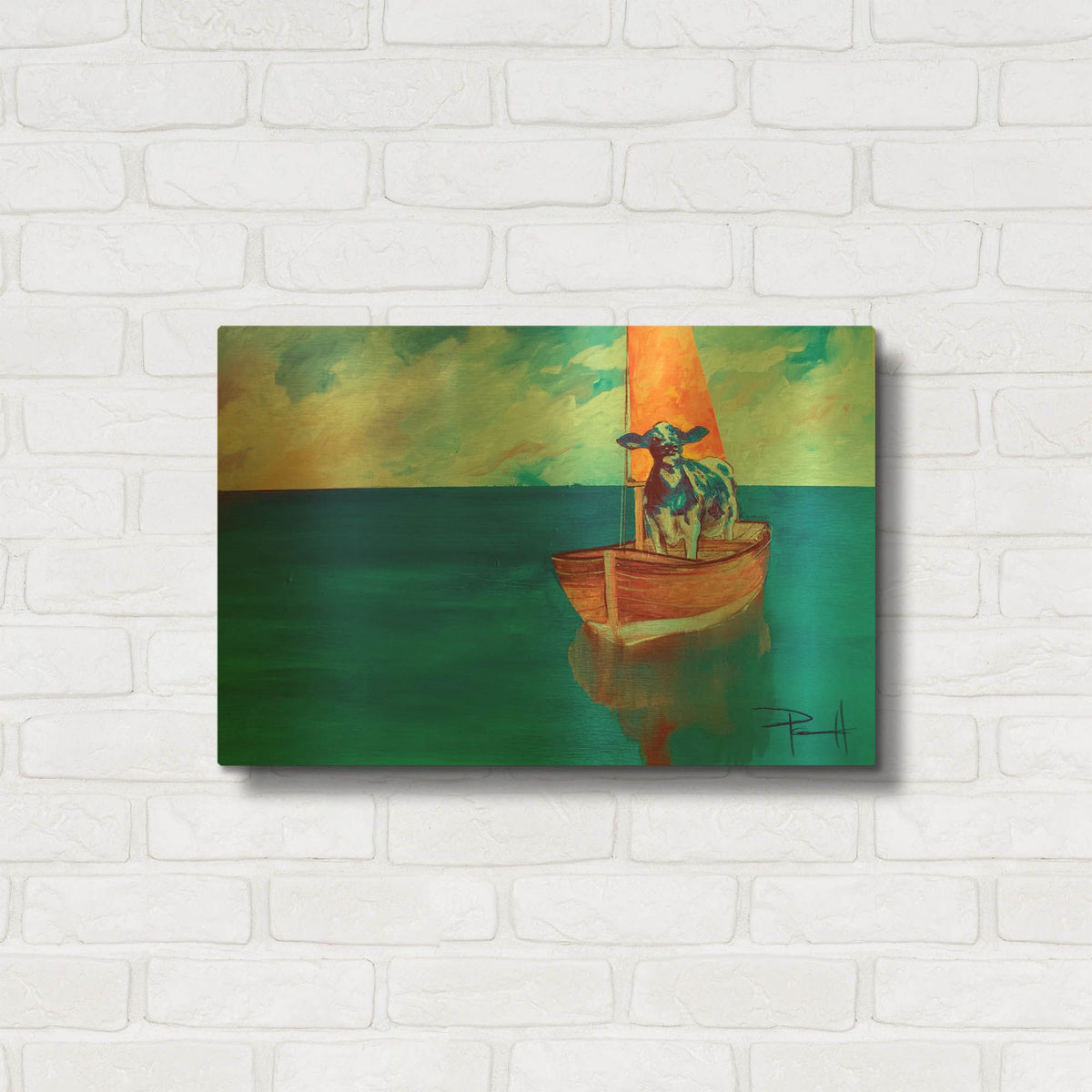 'Milky Way' By Sean Parnell Gold Metal Wall Art