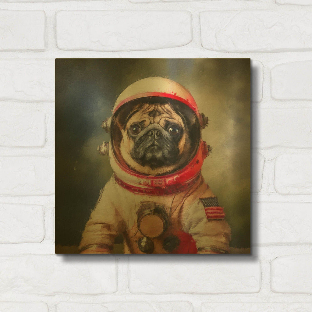 'Pug Grissom' By Sean Parnell Gold Metal Wall Art