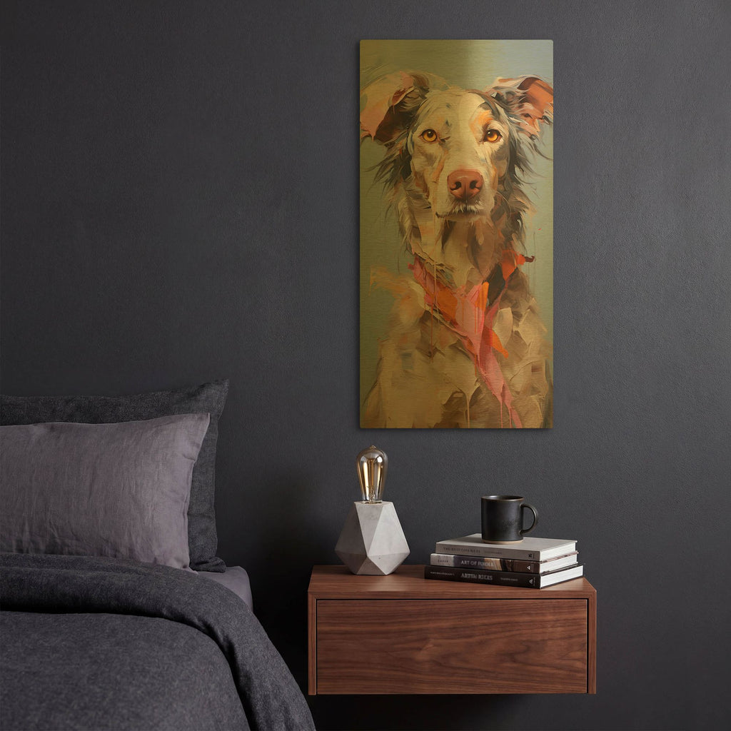 'Scarf 2' By Sean Parnell Gold Metal Wall Art