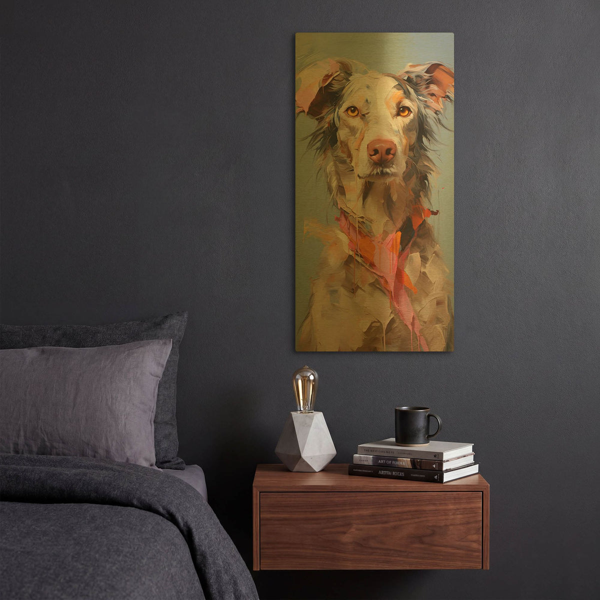 'Scarf 2' By Sean Parnell Gold Metal Wall Art