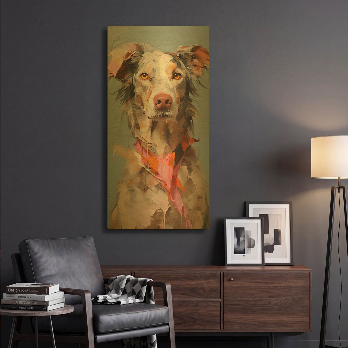 'Scarf 2' By Sean Parnell Gold Metal Wall Art