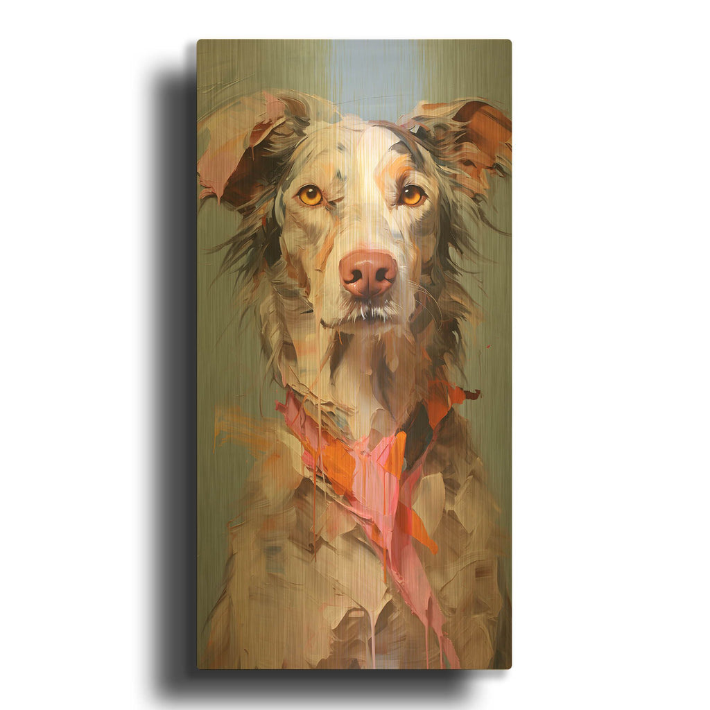 'Scarf 2' By Sean Parnell Gold Metal Wall Art