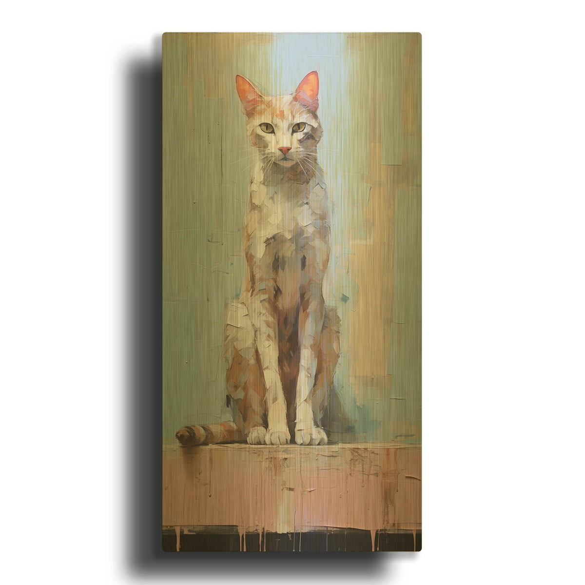 'Sit 2' By Sean Parnell Gold Metal Wall Art