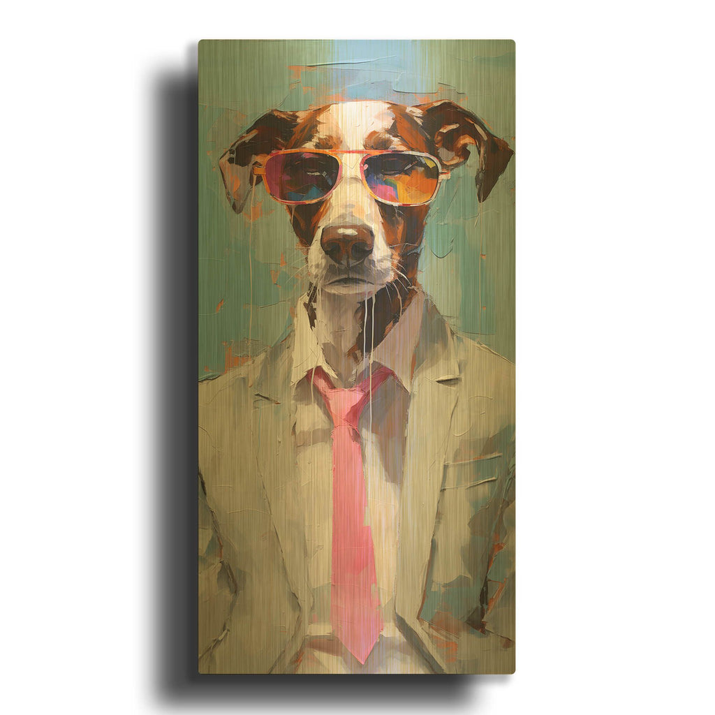 'Sunglasses 5' By Sean Parnell Gold Metal Wall Art
