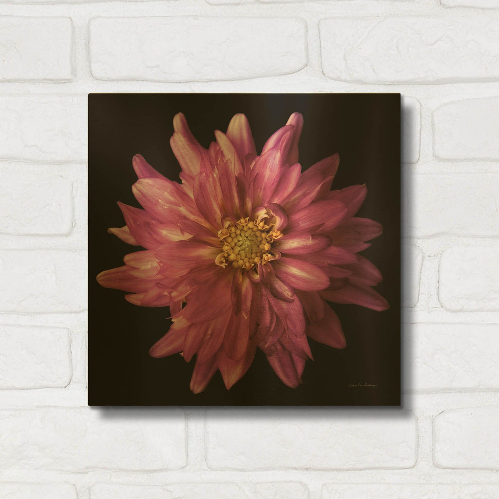 'Dahlia 5' By Debra Van Swearingen Gold Metal Wall Art