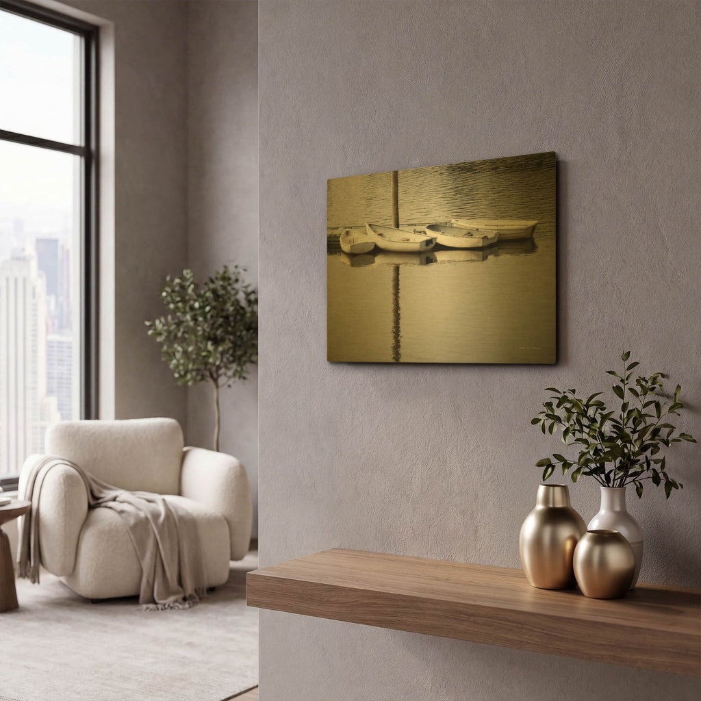 'Dories' By Debra Van Swearingen Gold Metal Wall Art