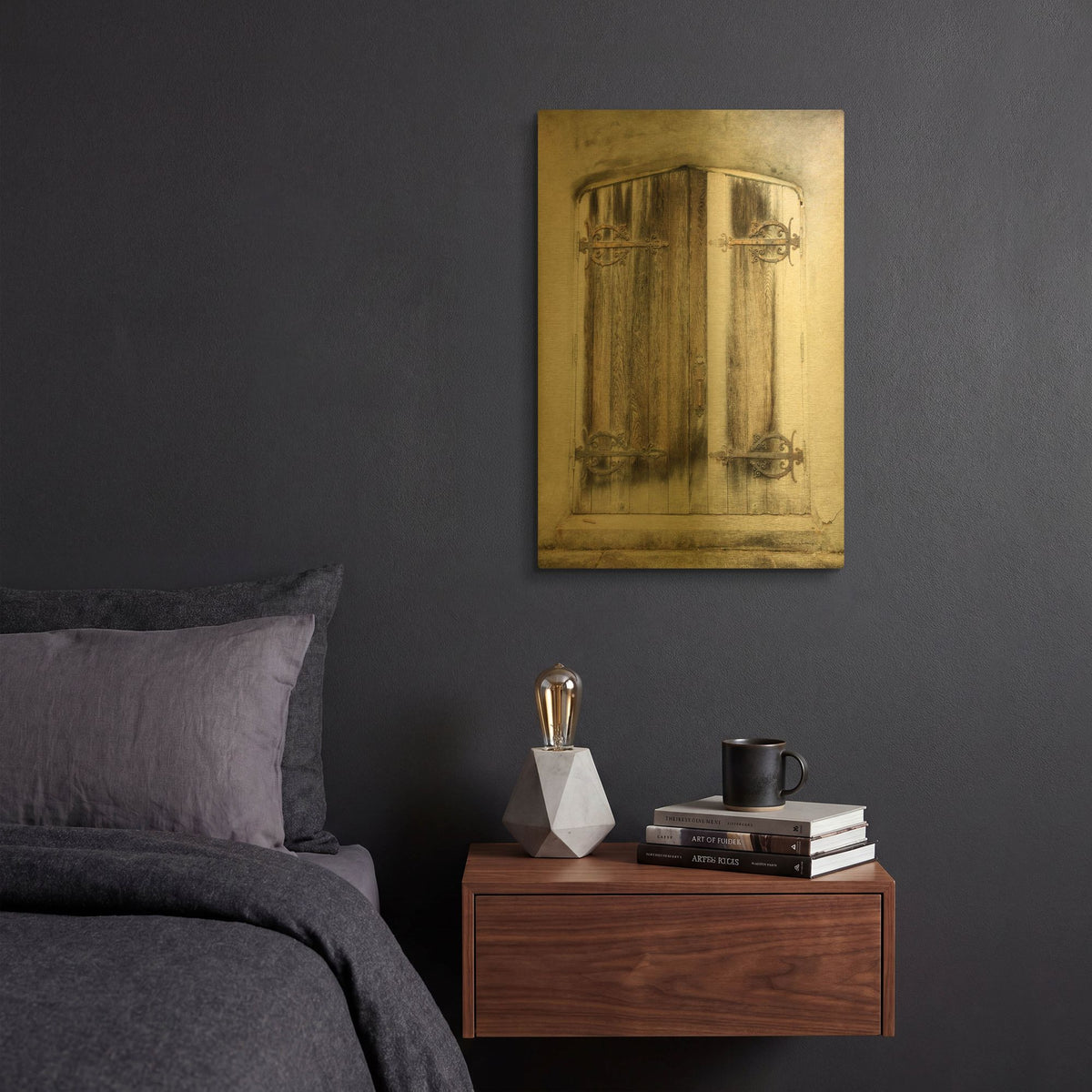 'Rustic Door' By Debra Van Swearingen Gold Metal Wall Art