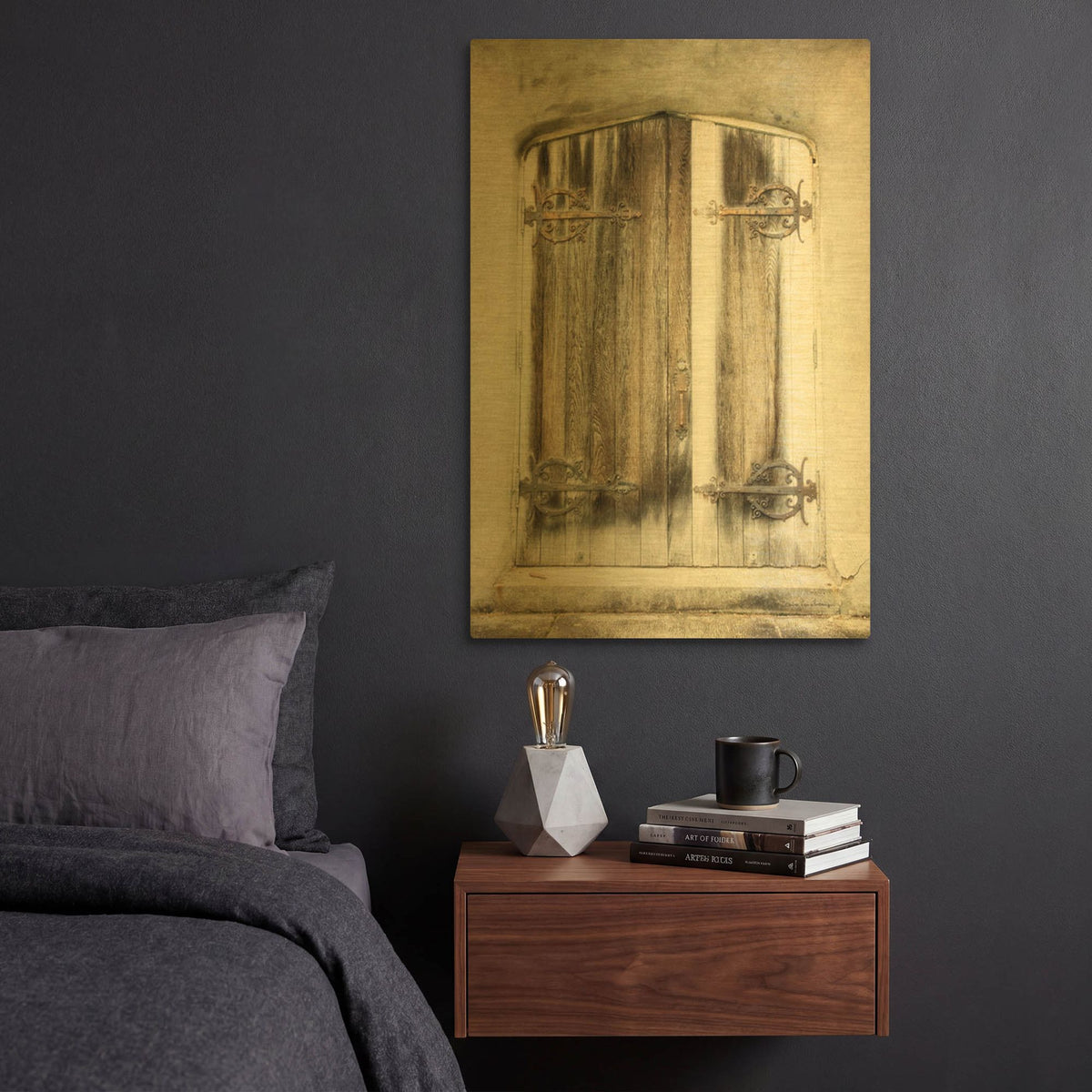 'Rustic Door' By Debra Van Swearingen Gold Metal Wall Art