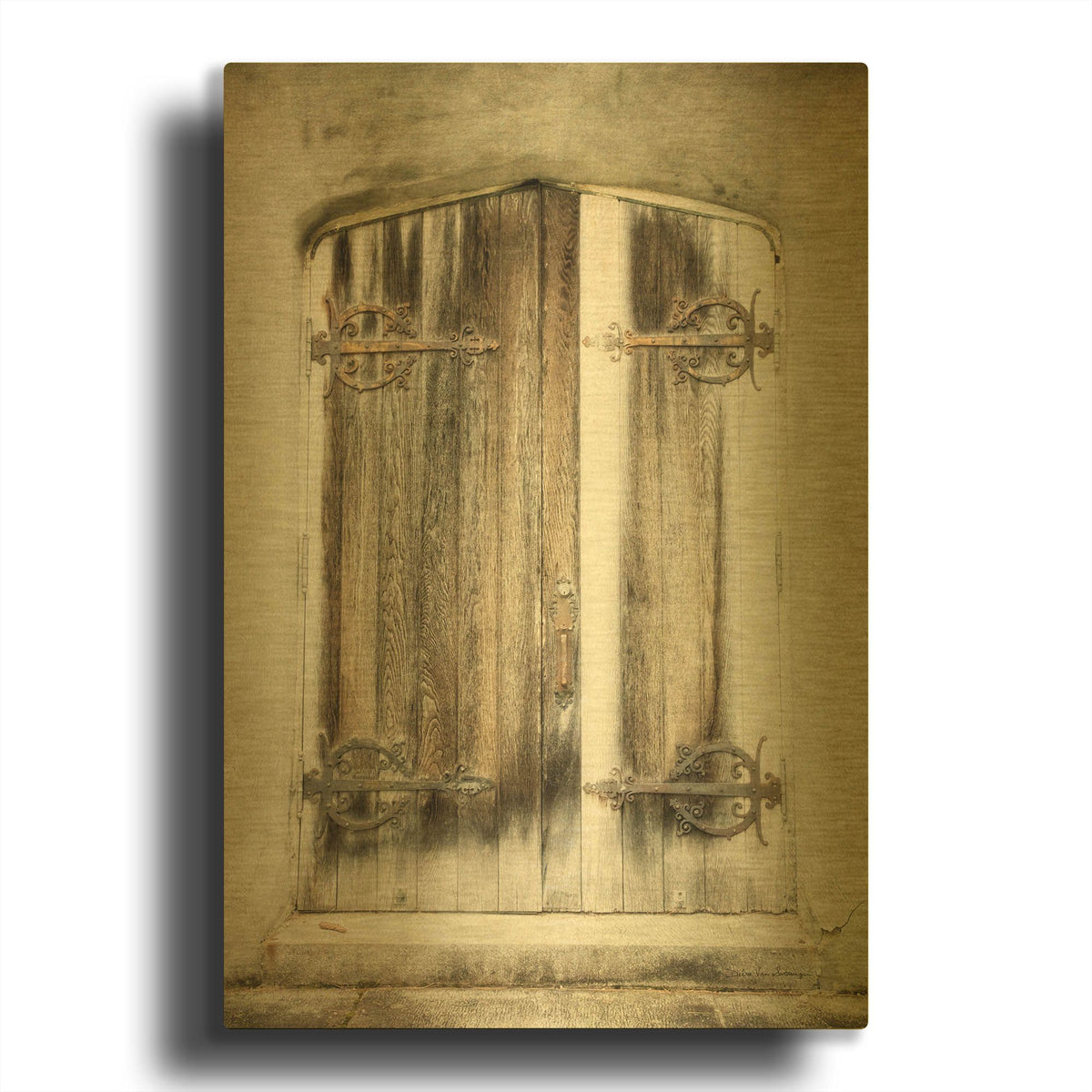'Rustic Door' By Debra Van Swearingen Gold Metal Wall Art