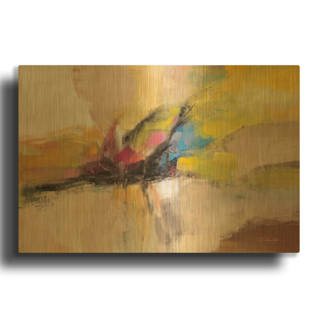 'April Skylight' By Silvia Vassileva Gold Metal Wall Art