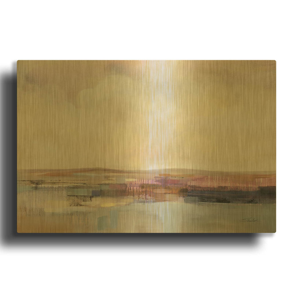 'Billowing Clouds' By Silvia Vassileva Gold Metal Wall Art