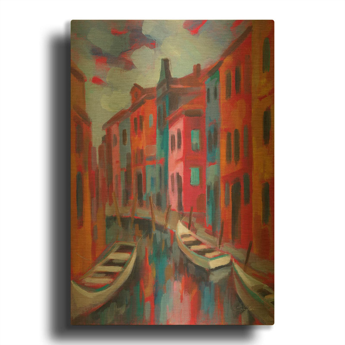 'Burano 1' By Silvia Vassileva Gold Metal Wall Art