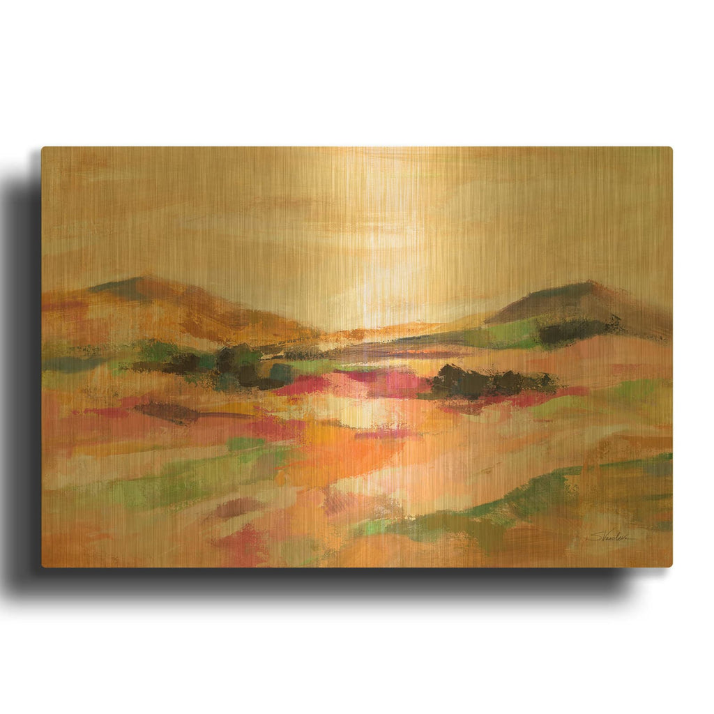 'California Bloom' By Silvia Vassileva Gold Metal Wall Art