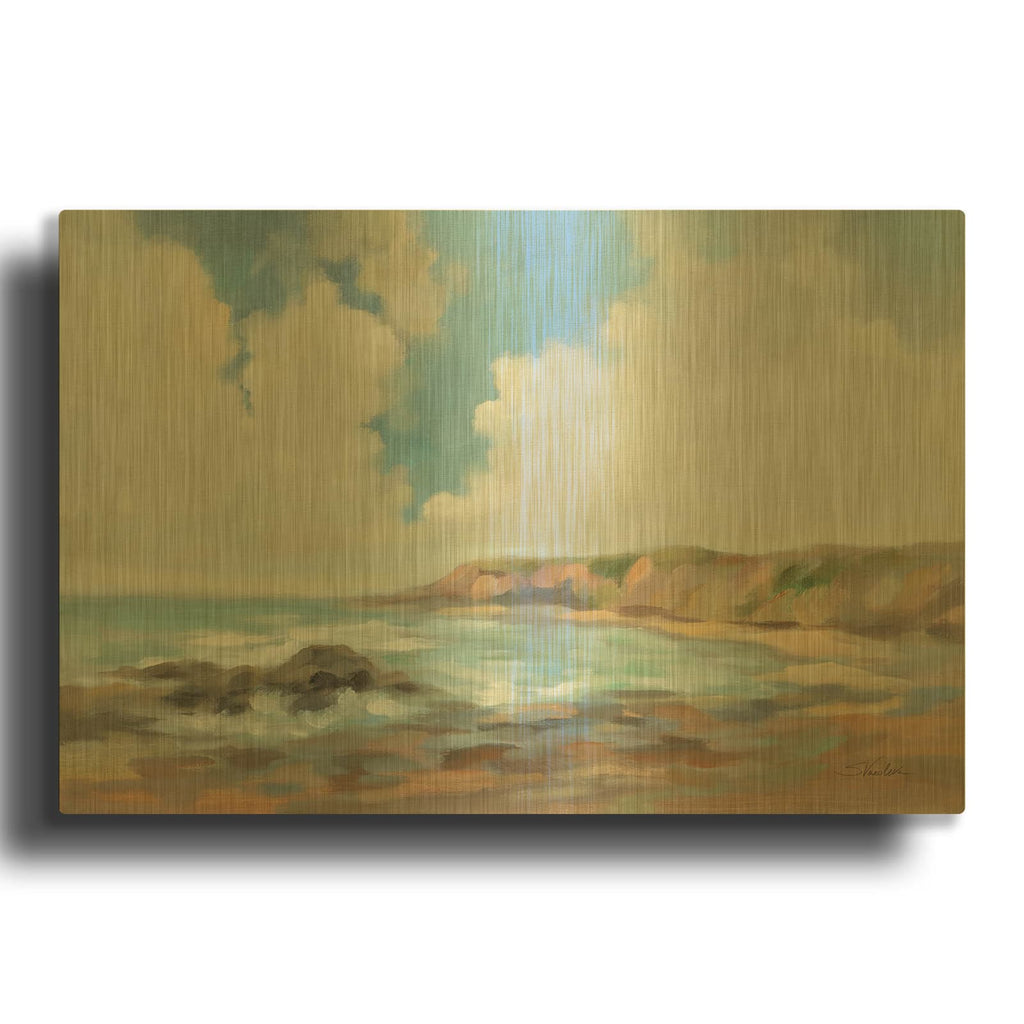 'California Coast Marine Layer' By Silvia Vassileva Gold Metal Wall Art