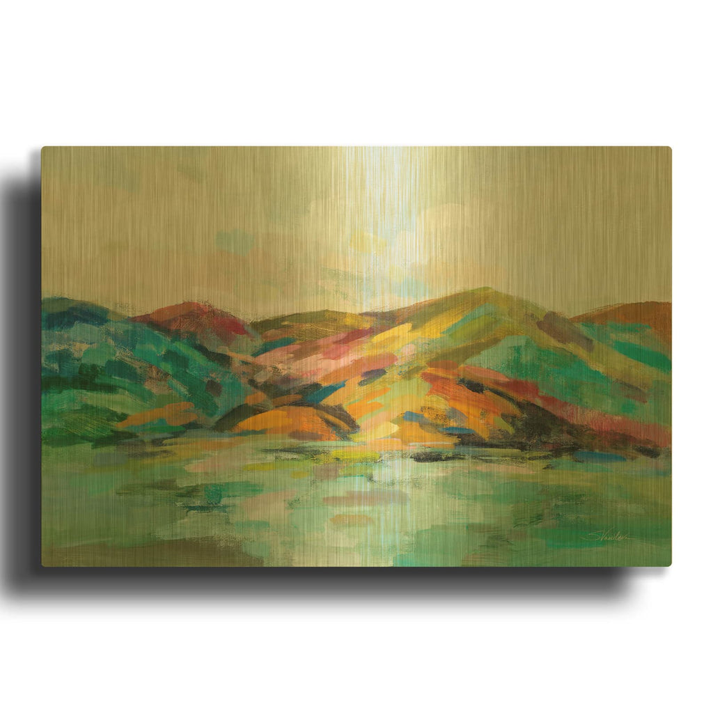 'California Spring' By Silvia Vassileva Gold Metal Wall Art
