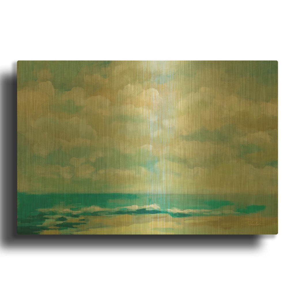 'Caressing Ocean Breeze' By Silvia Vassileva Gold Metal Wall Art
