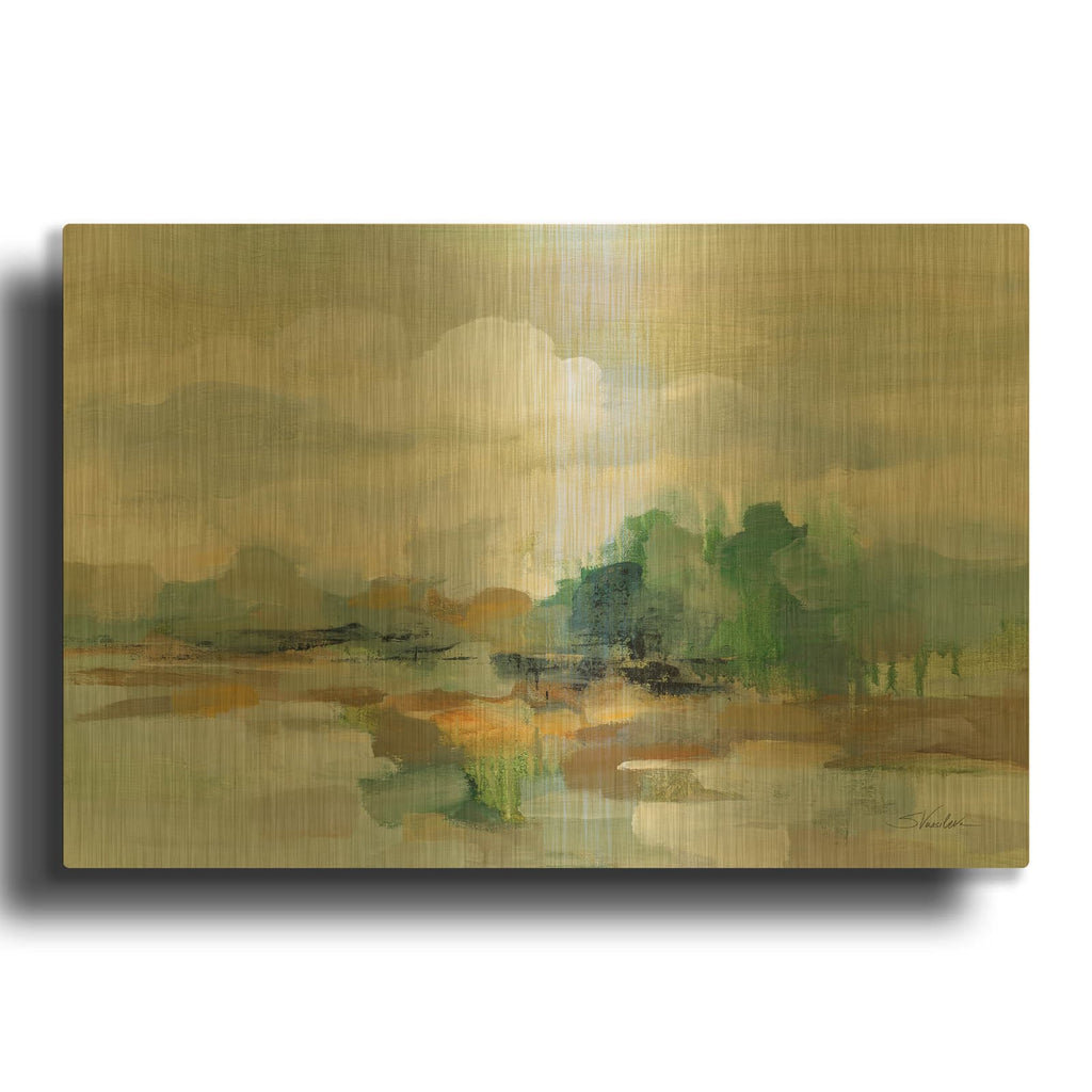 'Clear Horizon' By Silvia Vassileva Gold Metal Wall Art