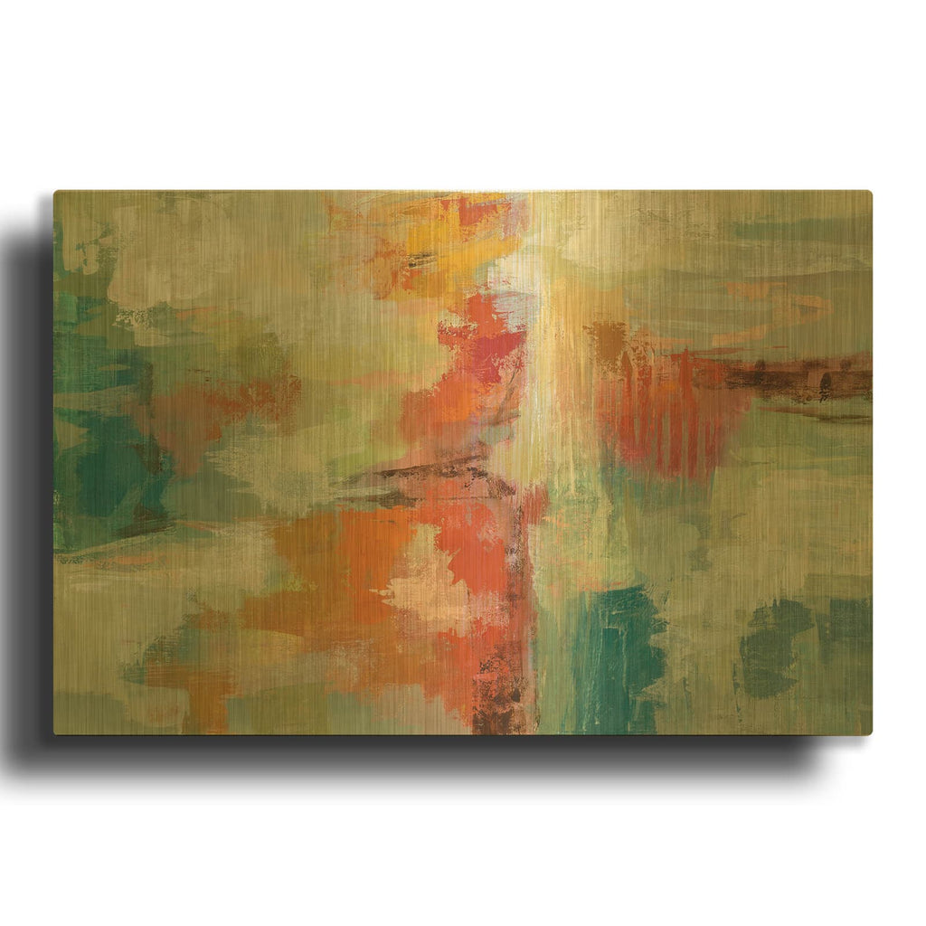 'Coral Reef' By Silvia Vassileva Gold Metal Wall Art