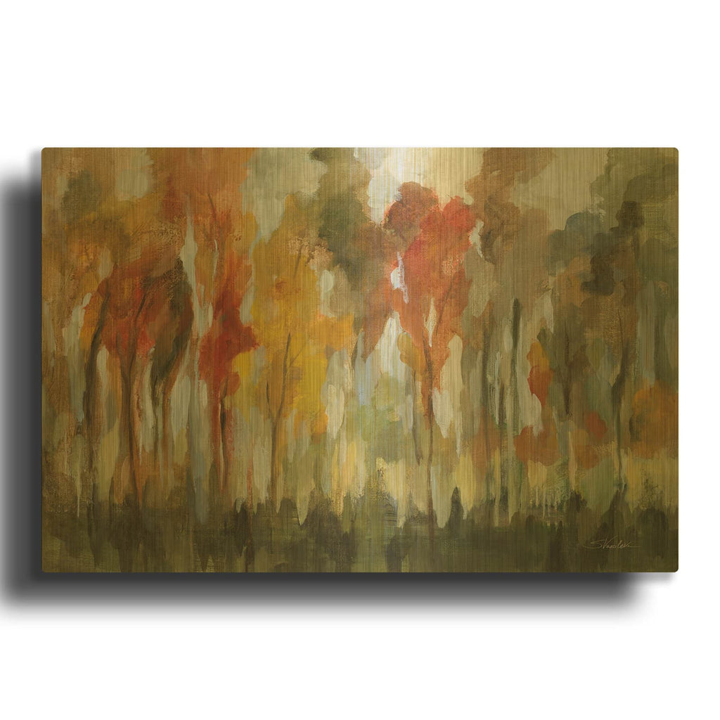 'Enchanted Forest' By Silvia Vassileva Gold Metal Wall Art