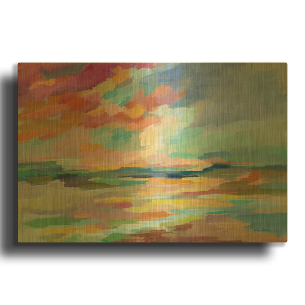 'Glorious Summer' By Silvia Vassileva Gold Metal Wall Art