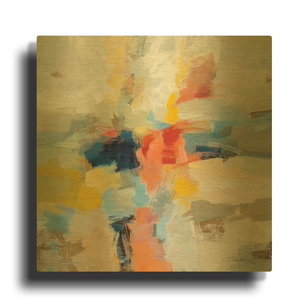 'Island Fiesta' By Silvia Vassileva Gold Metal Wall Art