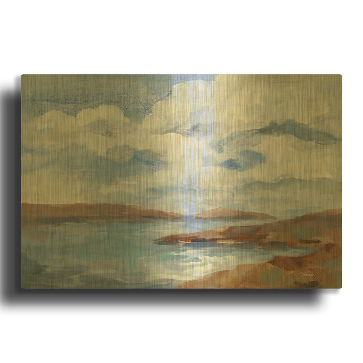 'Islands' By Silvia Vassileva Gold Metal Wall Art