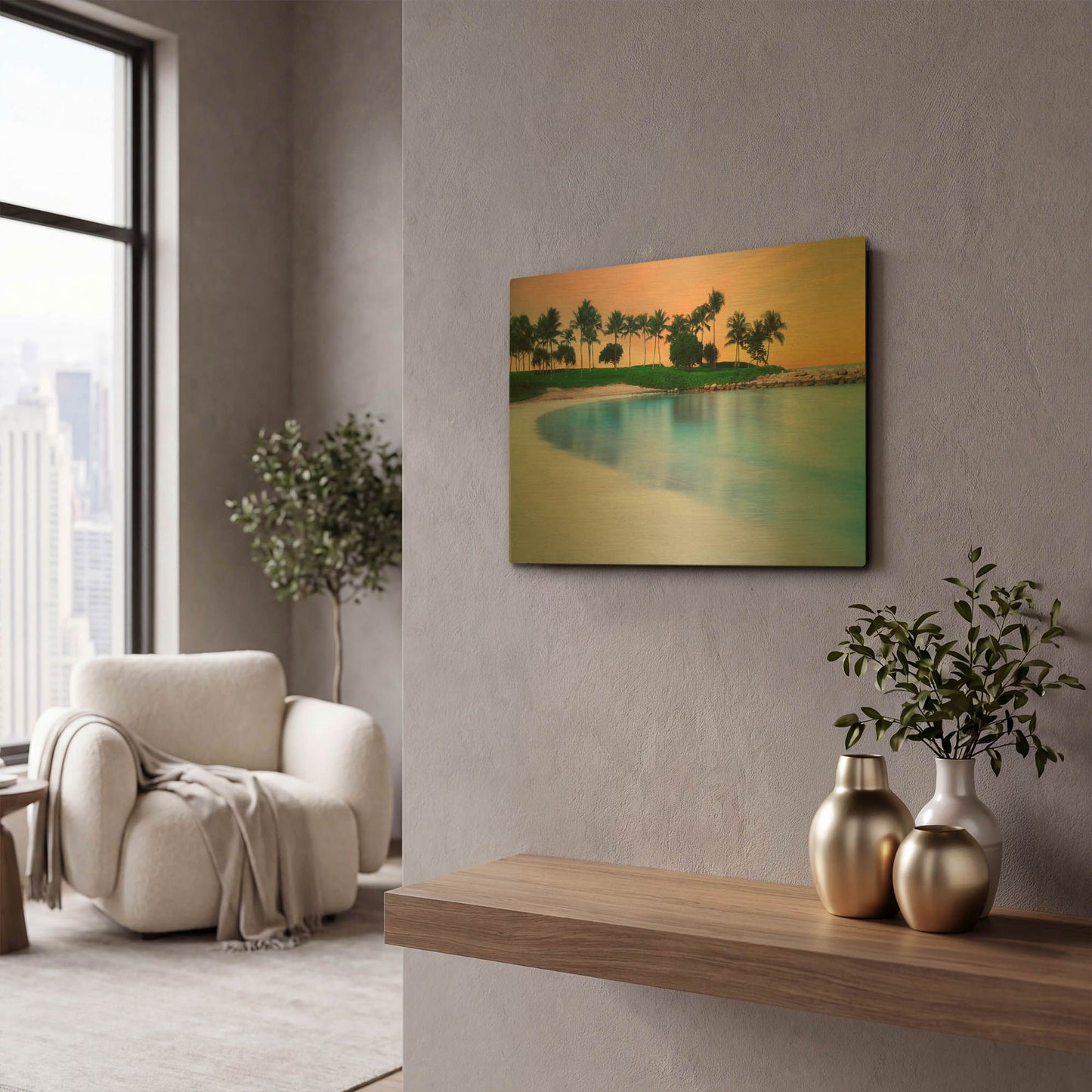 'Sweet Serene' By Dennis Frates Gold Metal Wall Art