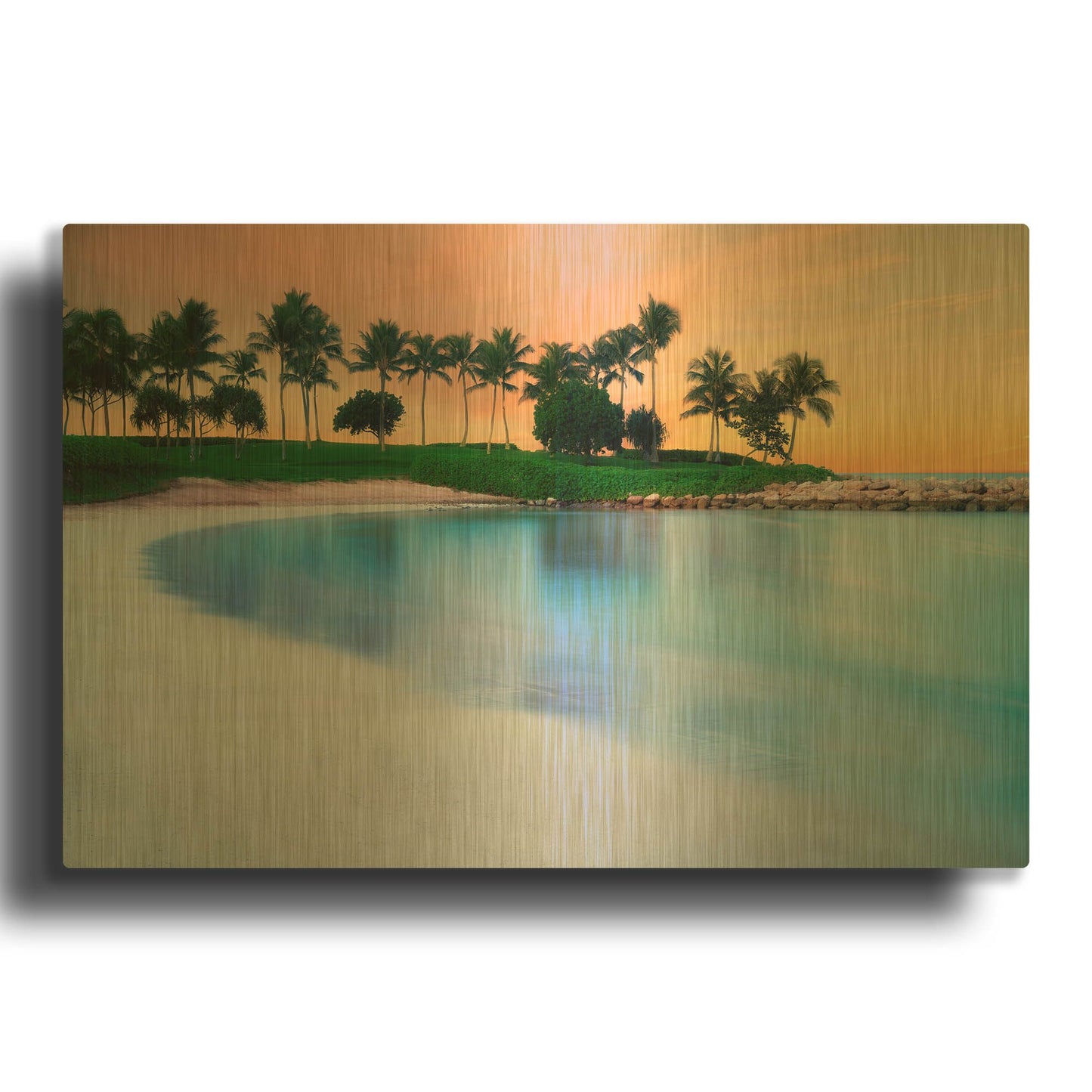 'Sweet Serene' By Dennis Frates Gold Metal Wall Art