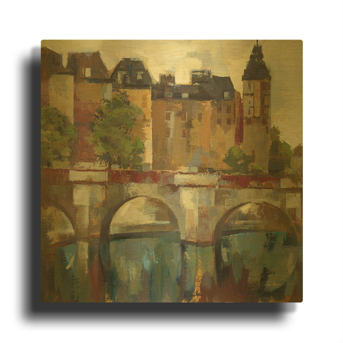 'Paris Late Summer 2' By Silvia Vassileva Gold Metal Wall Art