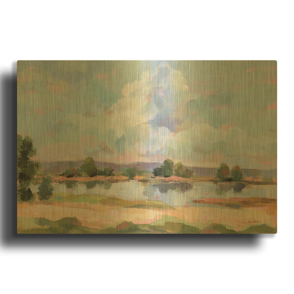 'River View' By Silvia Vassileva Gold Metal Wall Art